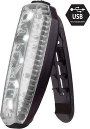 led clip light USB - WHITE - led armband usb - veiligheid - multi use light - honden lampje - fietsverlichting - lampje op je veters - tas lampje - bee seen
