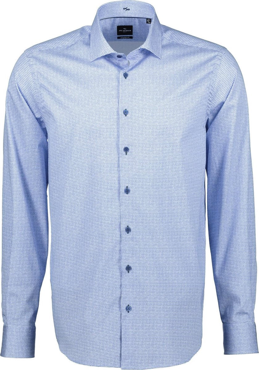 Jac Hensen Overhemd - Modern Fit - Blauw - 4XL Grote Maten