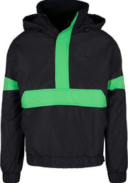 Urban Classics Pullover Jas -XL- 3-Tone Neon Mix Zwart/Groen