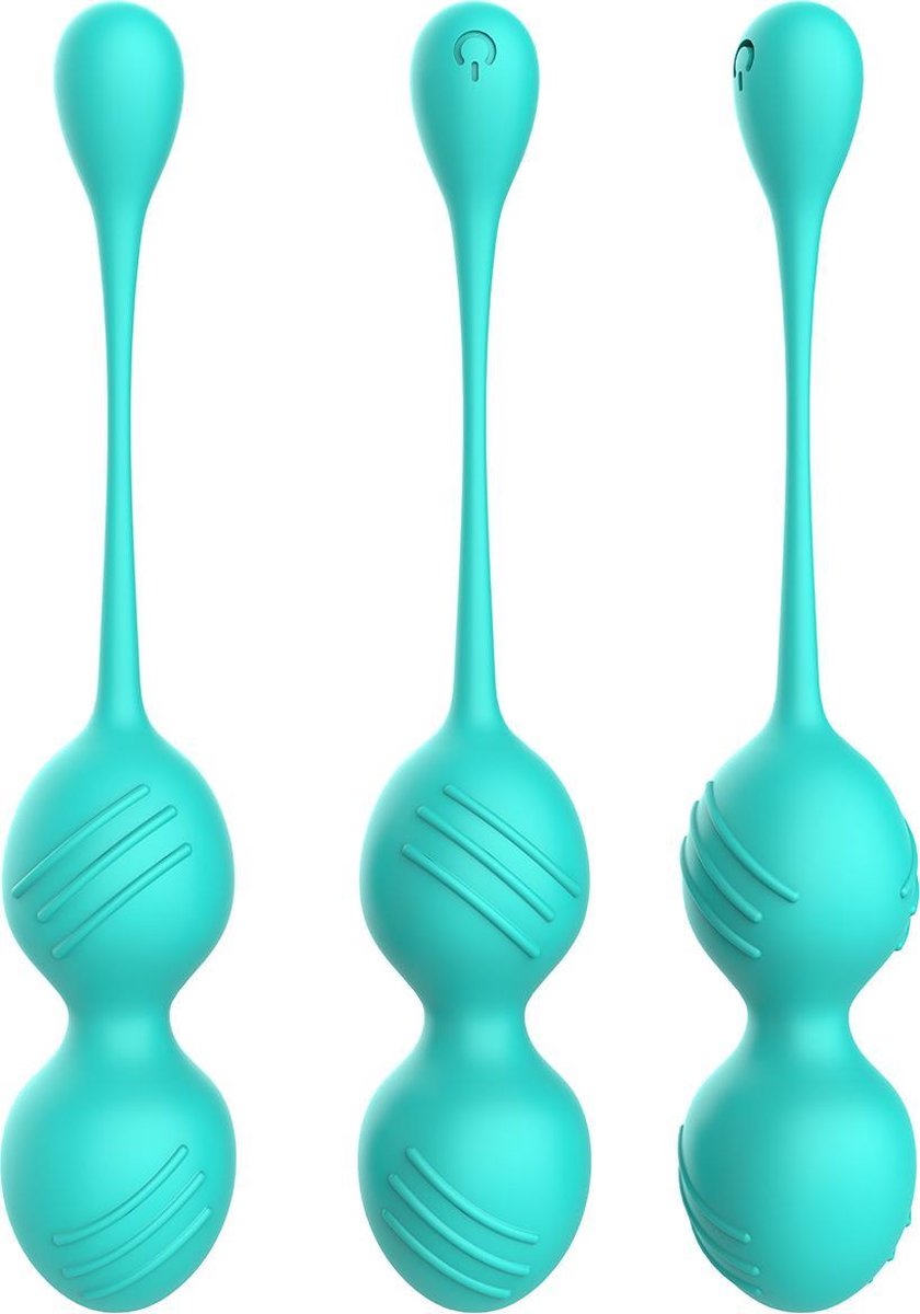 Vibrerend Ei Vaginale Balletjes – Luxe Dubbele Vibratie Ei  Sexspeeltjes voor Vrouwen 19 cm – Turquoise