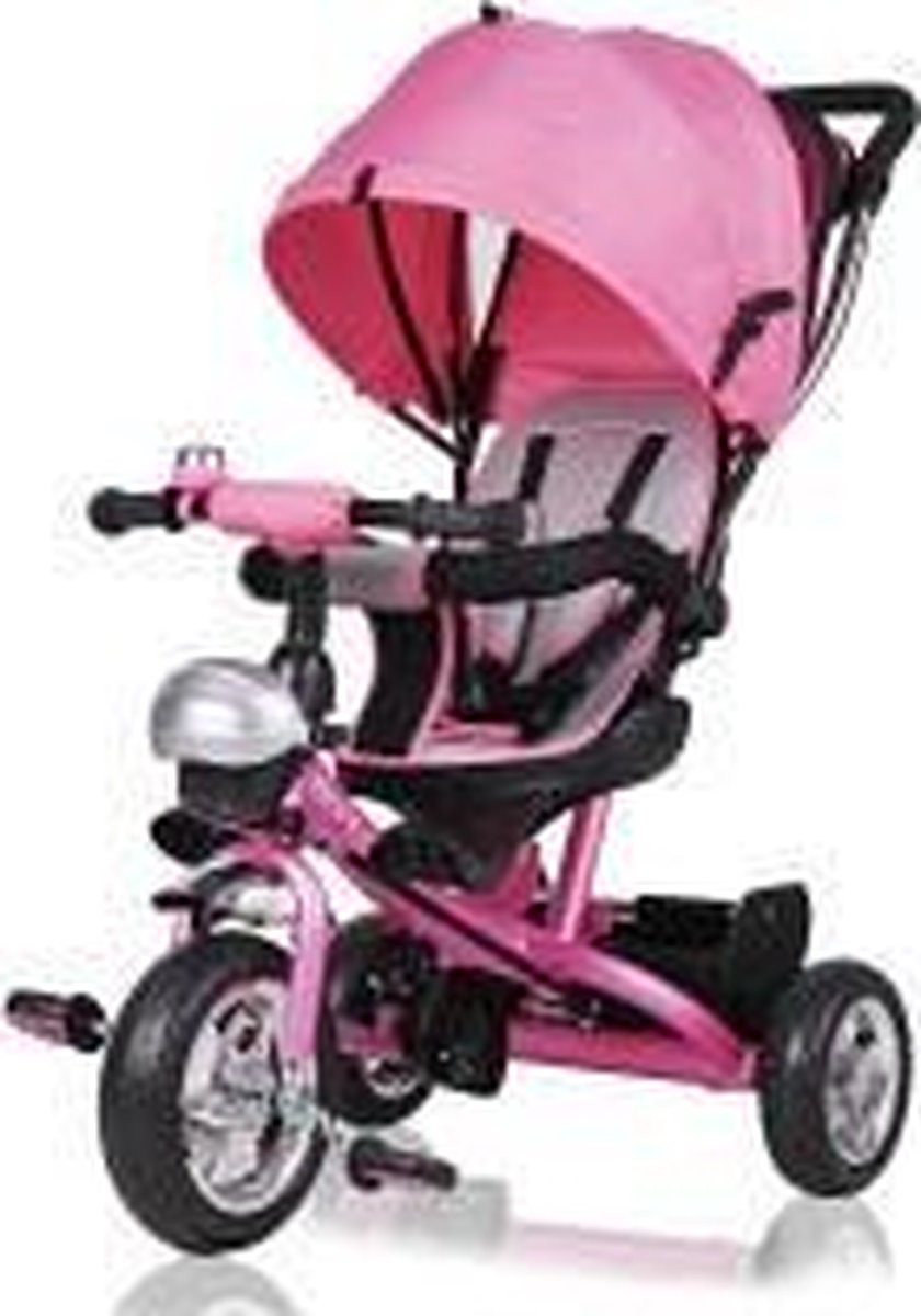 Deuba kinderfiets/driewieler -Roze- Duwstang