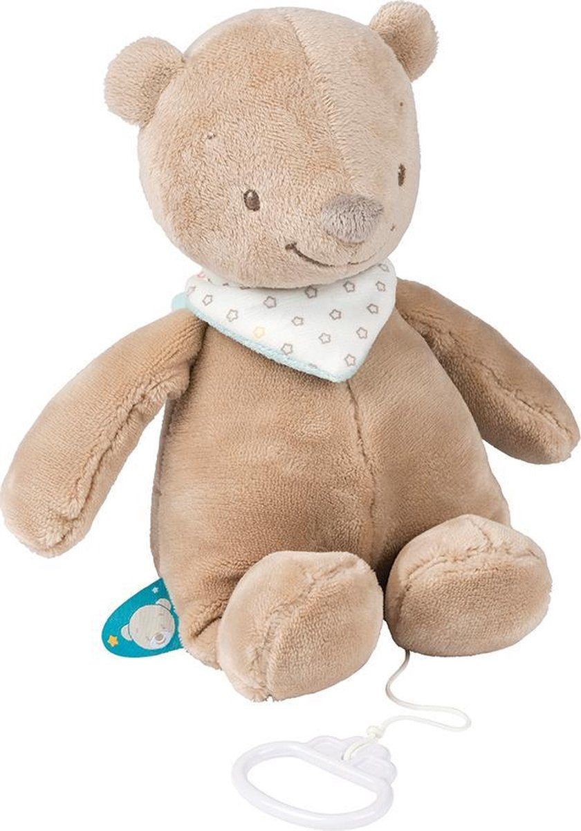 Nattou Beer Basile - Muziek Knuffel - 28 Cm - Beige
