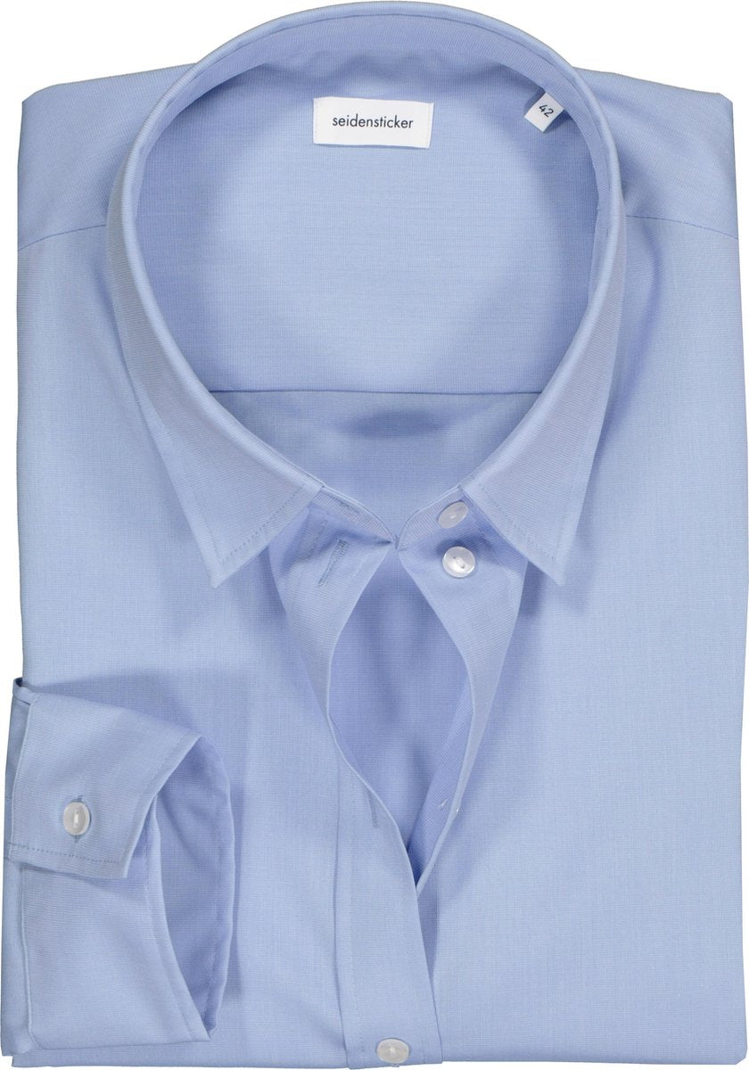 Seidensticker dames blouse regular fit - lichtblauw -  Maat: 42