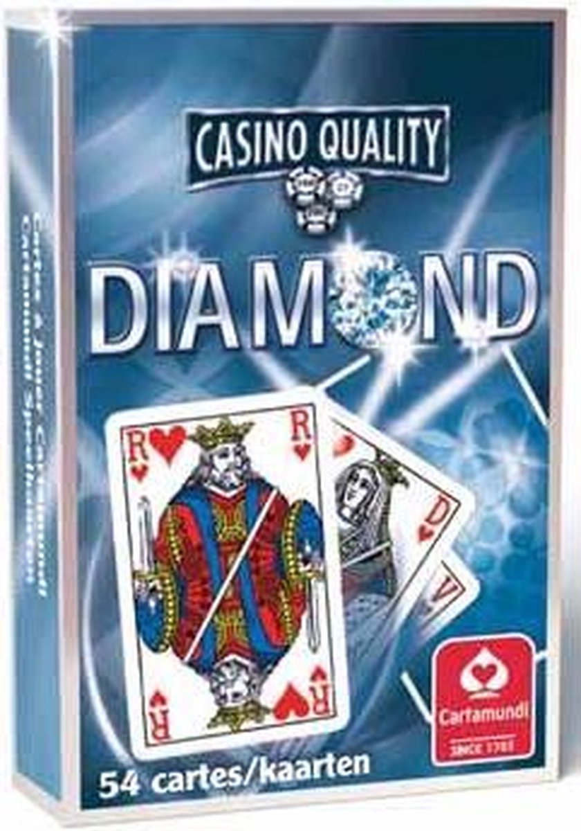Bridge Diamond Speelkaarten - Franse voorkanten -  Blauw / Rood - Casino Kwaliteit