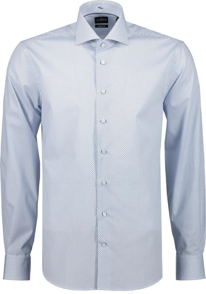 Jac Hensen Overhemd - Modern Fit - Blauw - 4XL Grote Maten