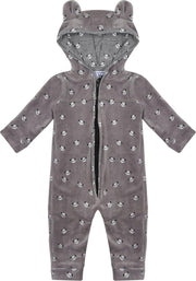 Claesen's bay onesie velvet jongen Panda maat 68-74