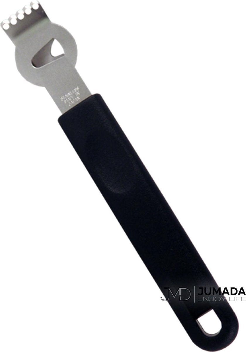 Jumada's Citroenrasp - Citrusrasp - Zesteur - Peeling - Keukenaccessoire - Zwart/Zilver