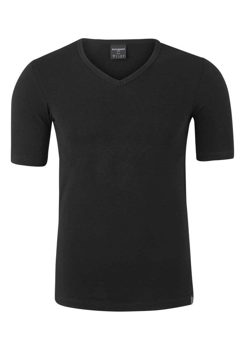 Schiesser 95/5 Heren Ondershirt - Zwart - Maat M
