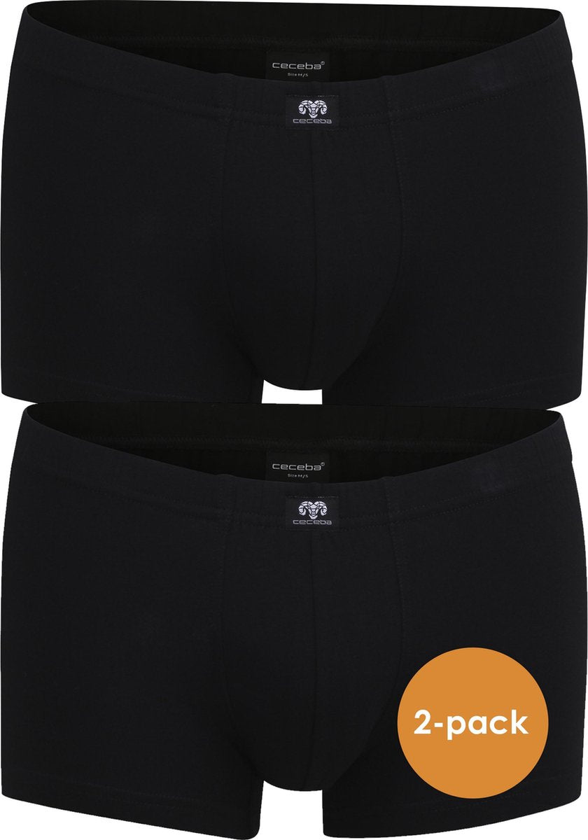 Ceceba heren boxers buikmodel (2-pack) - zwart -  Maat: XL