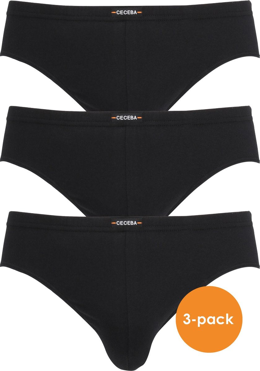 Ceceba heren slips (3-pack) - zwart -  Maat: L