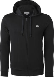 Lacoste heren hoodie sweatvest - met rits - zwart -  Maat: 3XL