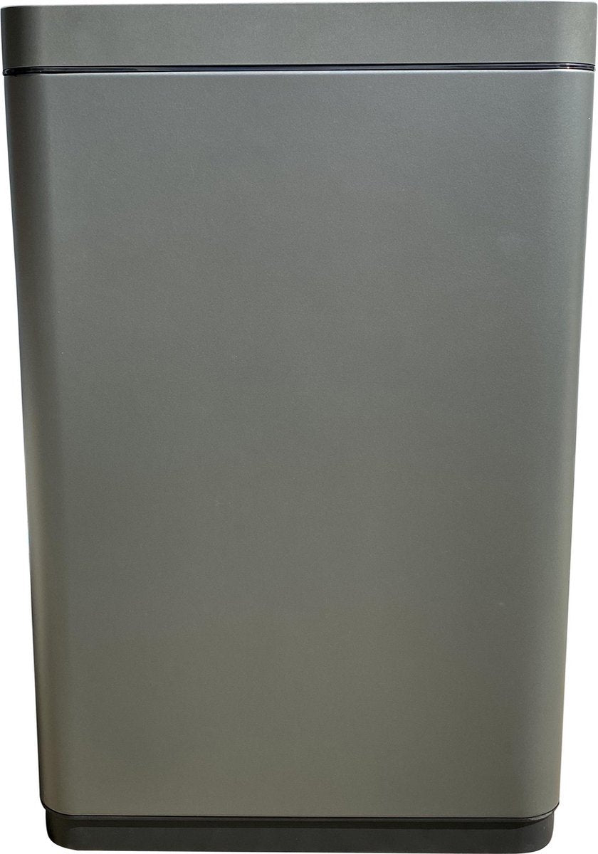 4cookz® Iowa Duo sensor afvalscheidingsprullenbak 2x 22 L - mat Grijs