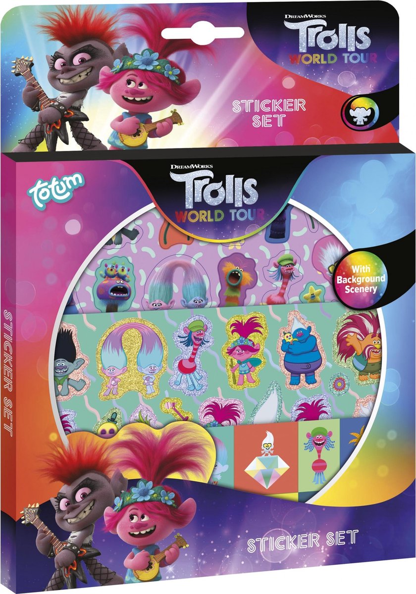 Totum Stickerset Trolls 45-delig