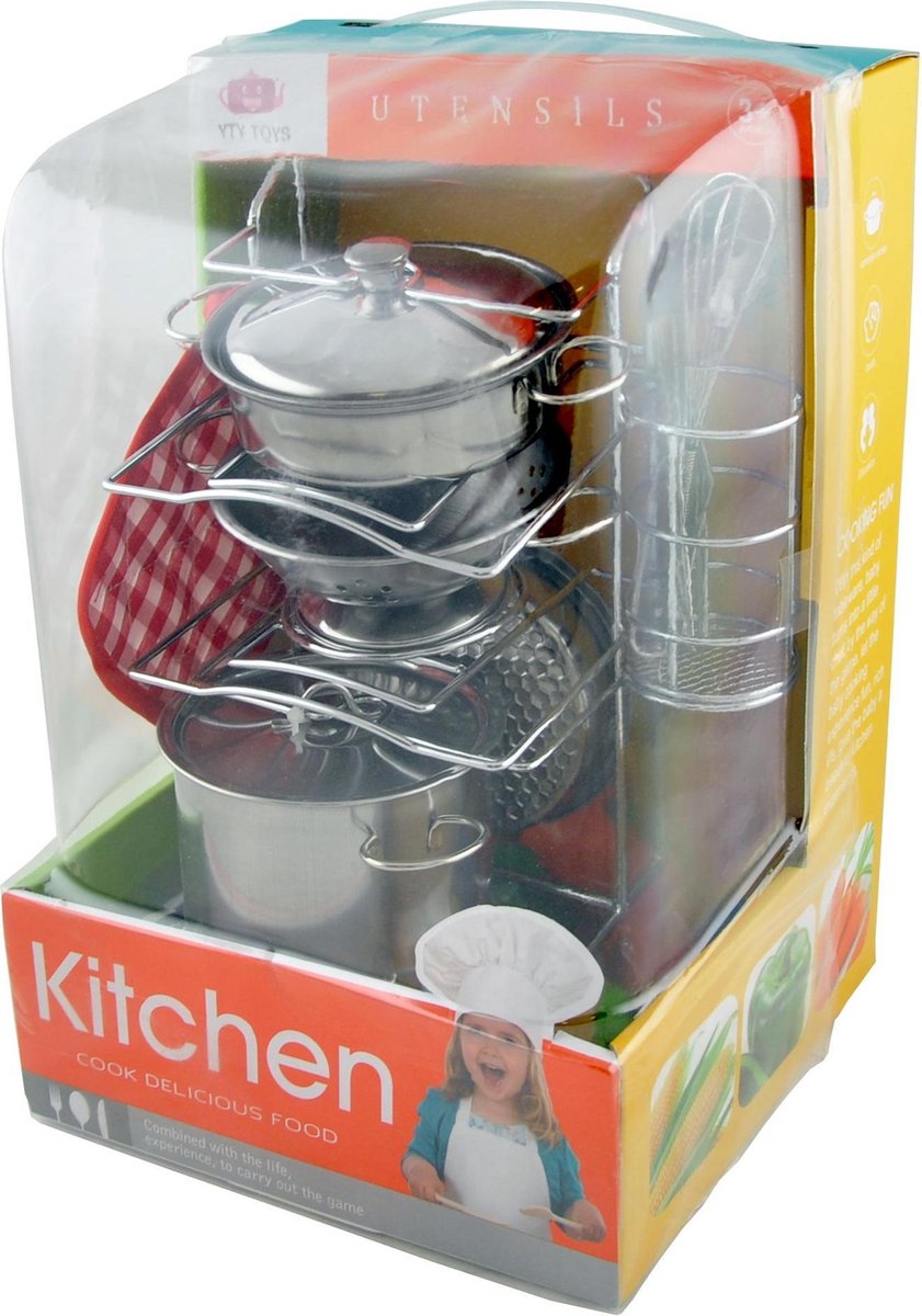 Metalen pannenset 27st