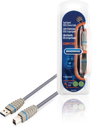 Bandridge - USB 3.0 A-B Kabel - Grijs - 2 meter