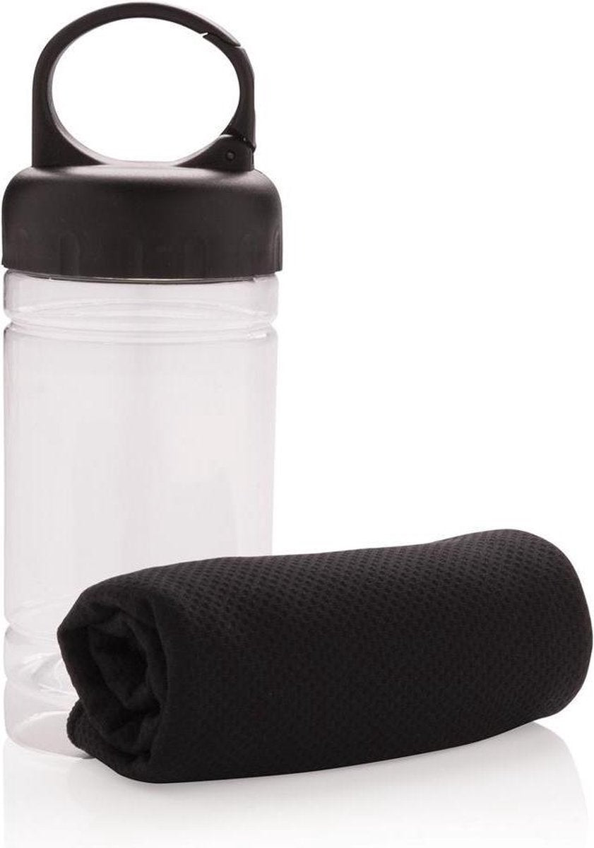 XD Collection  - Cooling handdoek met bidon - Zwart