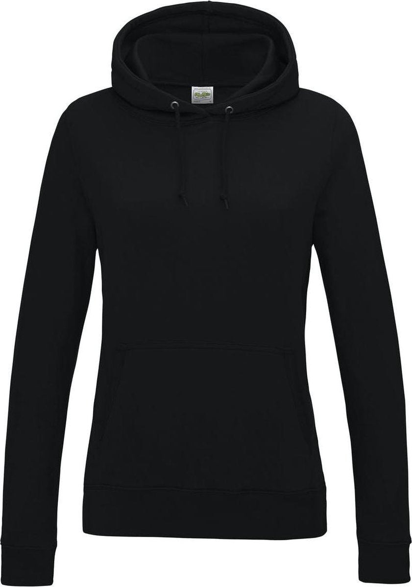 Awdis Gewoon Hoods Vrouwen/dames Girlie College Pullover Hoodie (Diep zwart)