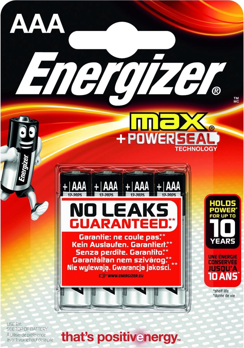 Energizer Max AAA Wegwerpbatterij Alkaline