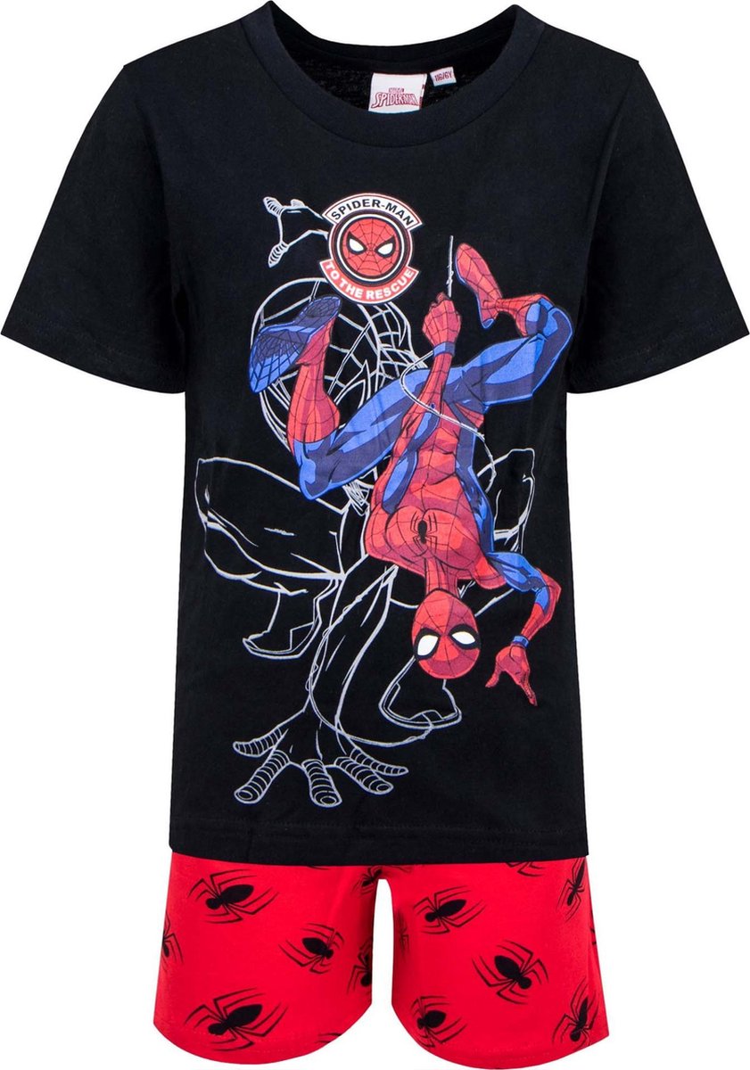 Spiderman Shortama - Spiderman Pyjama - korte broek en t-shirt - Pyjama - Marvel - Zomer Pyjama - Maat 98