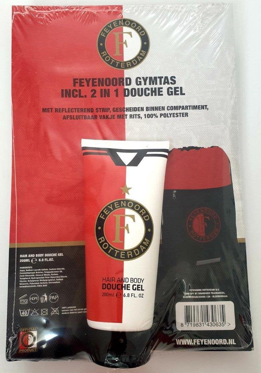 Feyenoord douchegel met gymtas - Cadeau set - Voor de echte Feyenoord fans