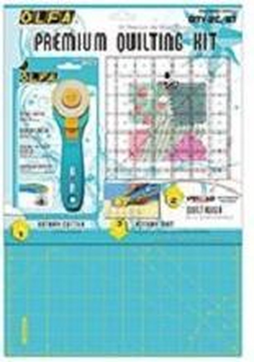 Olfa Premium quilting kit (snijder meetplaat en snijmat)
