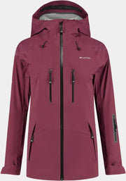 Cortazu Mountain Hard Shell Jas  Rood | Dames warme outdoor jas waterdicht & winddicht met capuchon