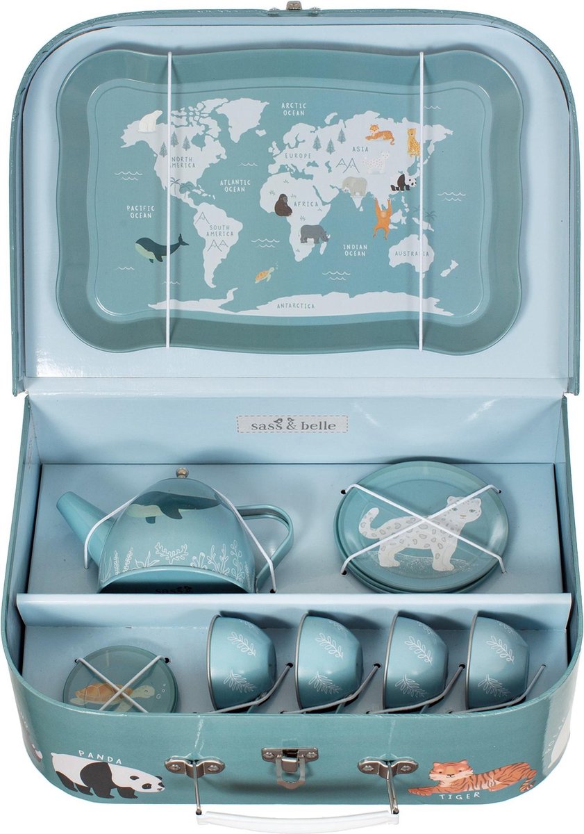 Sass & Belle Dieren Theeserviesje voor kinderen - speel set uit de Bedreigde Diersoorten collectie