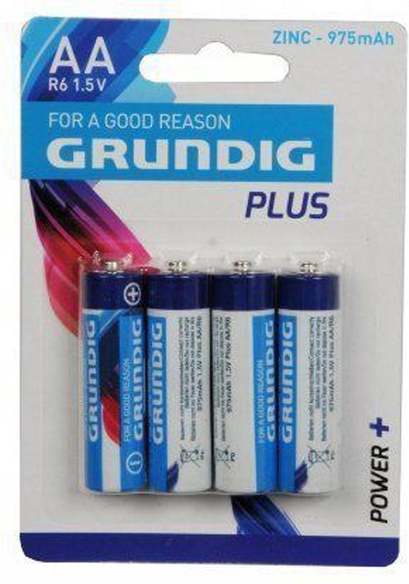 Grundig Batterijen Alkaline R6 Aa Zn 975 Mah 4 Stuks