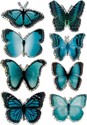 Creative 3d Stickers Vlinders Blauw 8 Stuks
