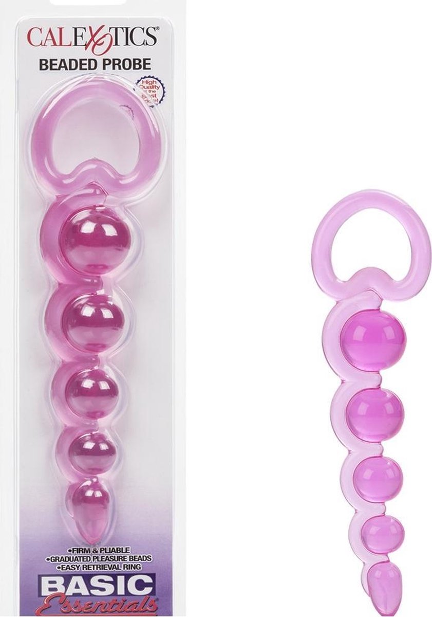Basic Essentials Beaded Probe - Anale Dildo - Roze - Ø 40 mm