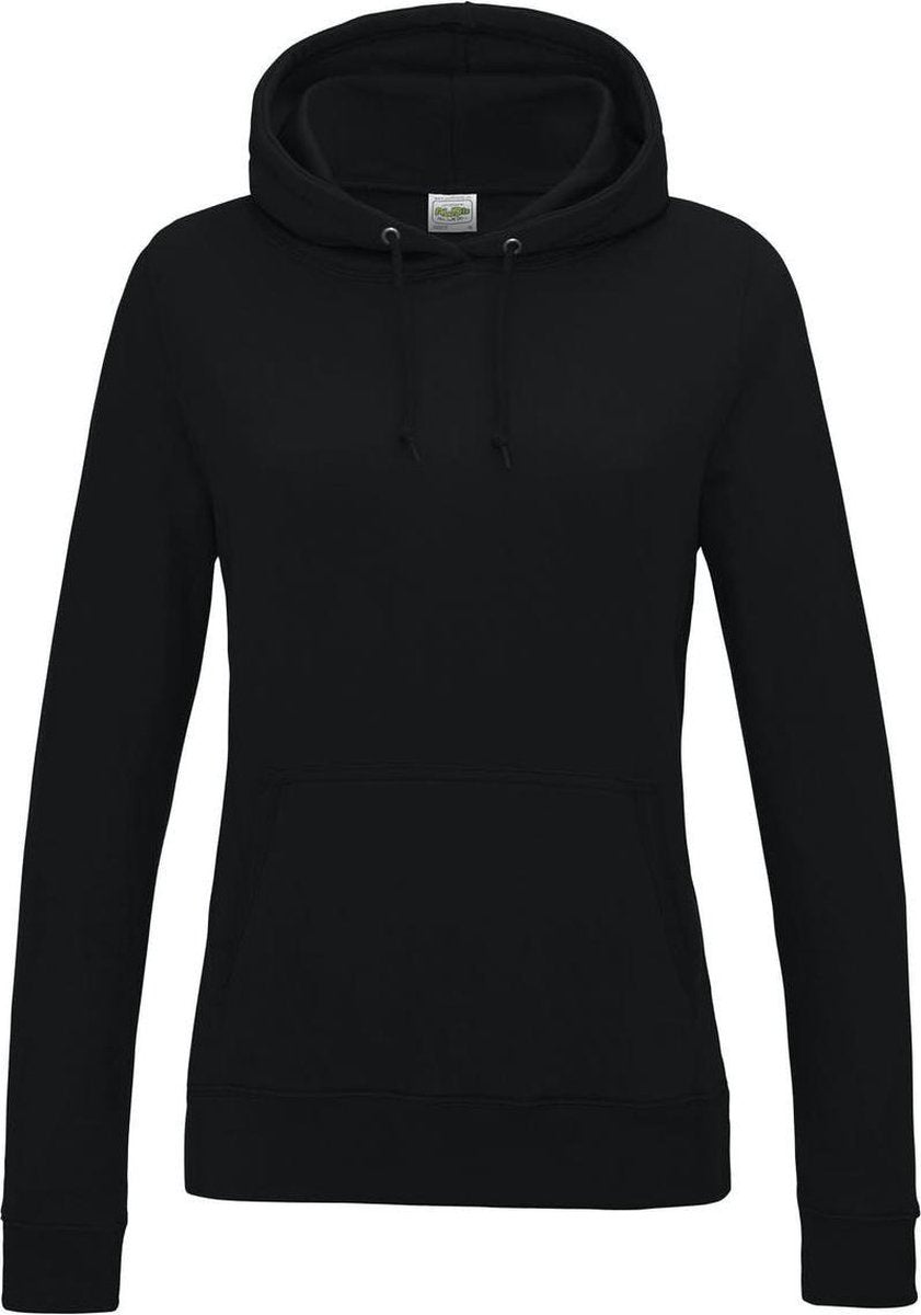 Awdis Gewoon Hoods Vrouwen/dames Girlie College Pullover Hoodie (Diep zwart)