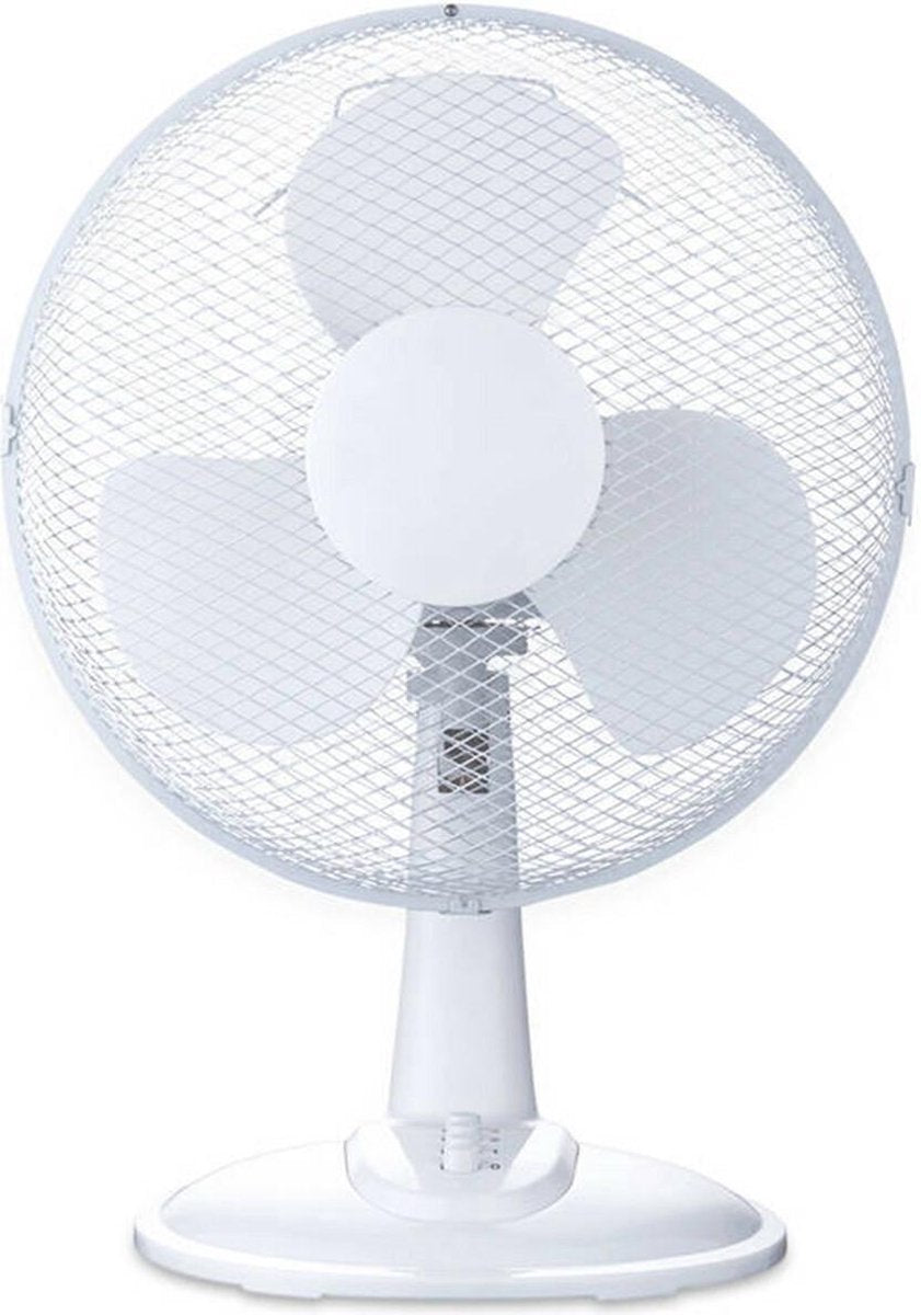 Ventilator - Igia Lyno - 25W - Tafelventilator - Staand - Rond - Mat Wit - Kunststof