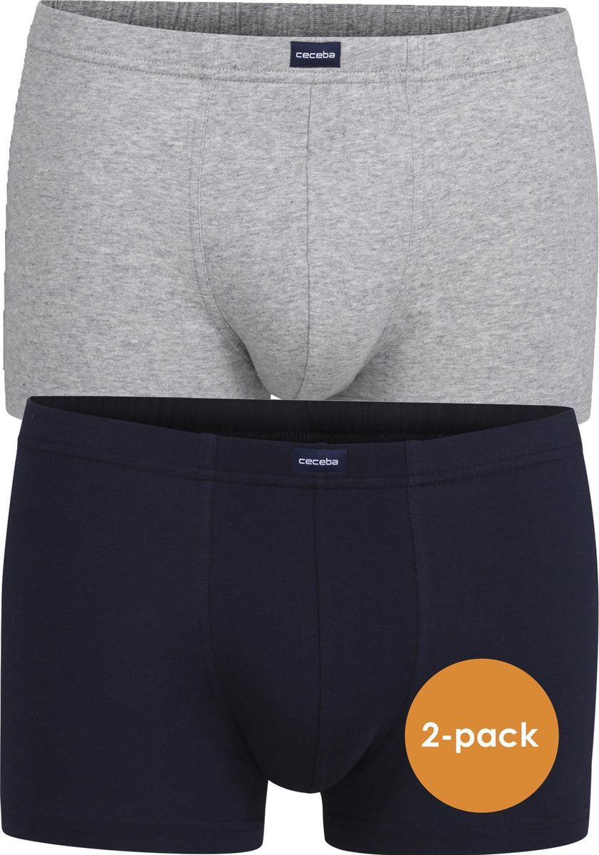 Ceceba heren boxers (2-pack) - grijs en donkerblauw -  Maat: M