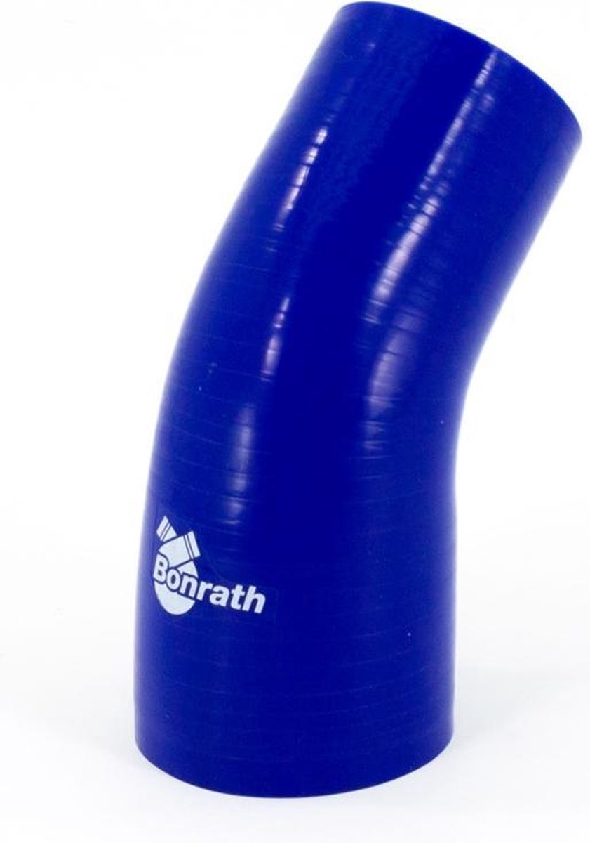 Bonrath Siliconen slang Reducer 45 graden bocht - Lengte:50mm - Ø54>48mm