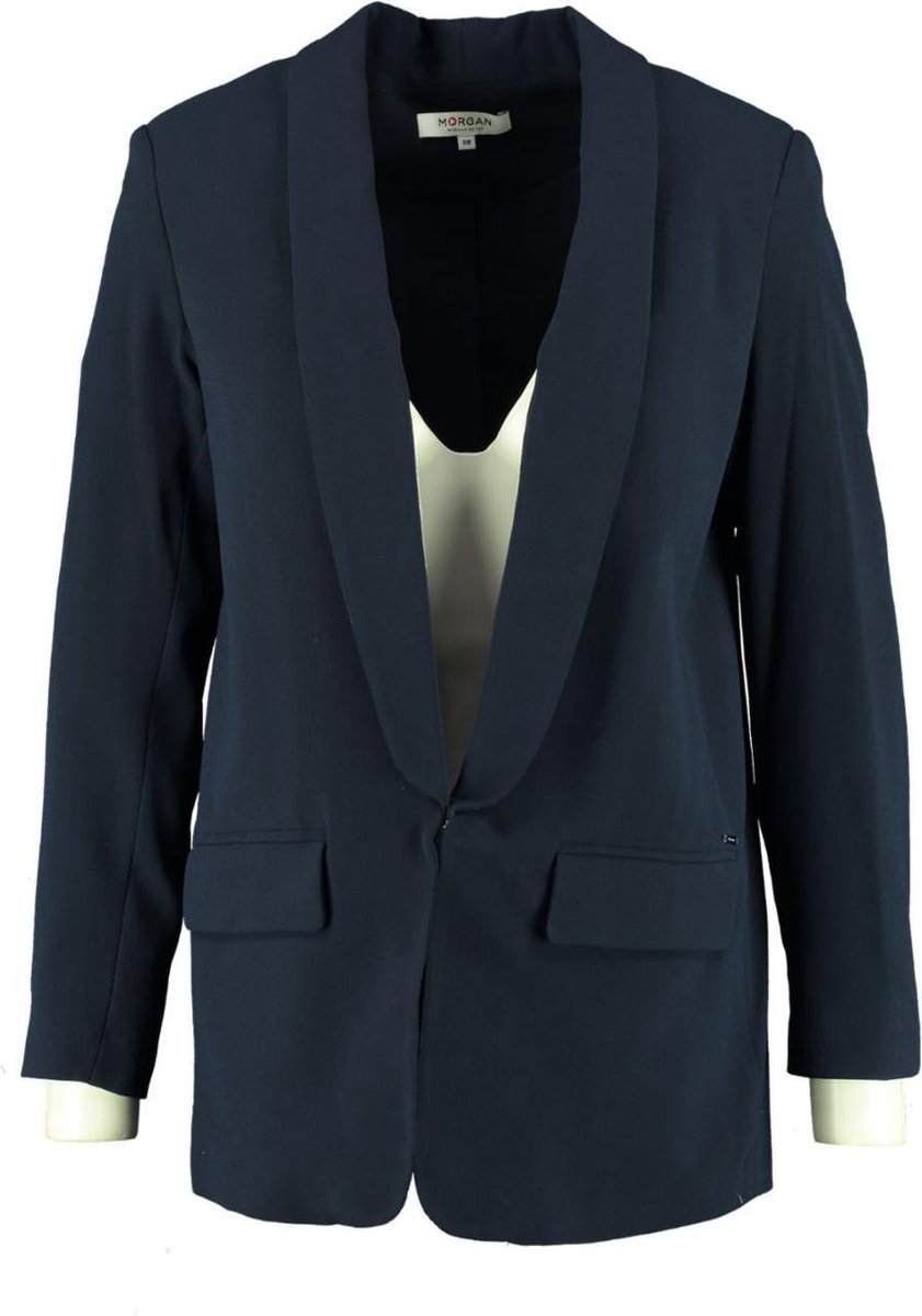 Morgan stevige gevoerde donkerblauwe blazer - Maat 36