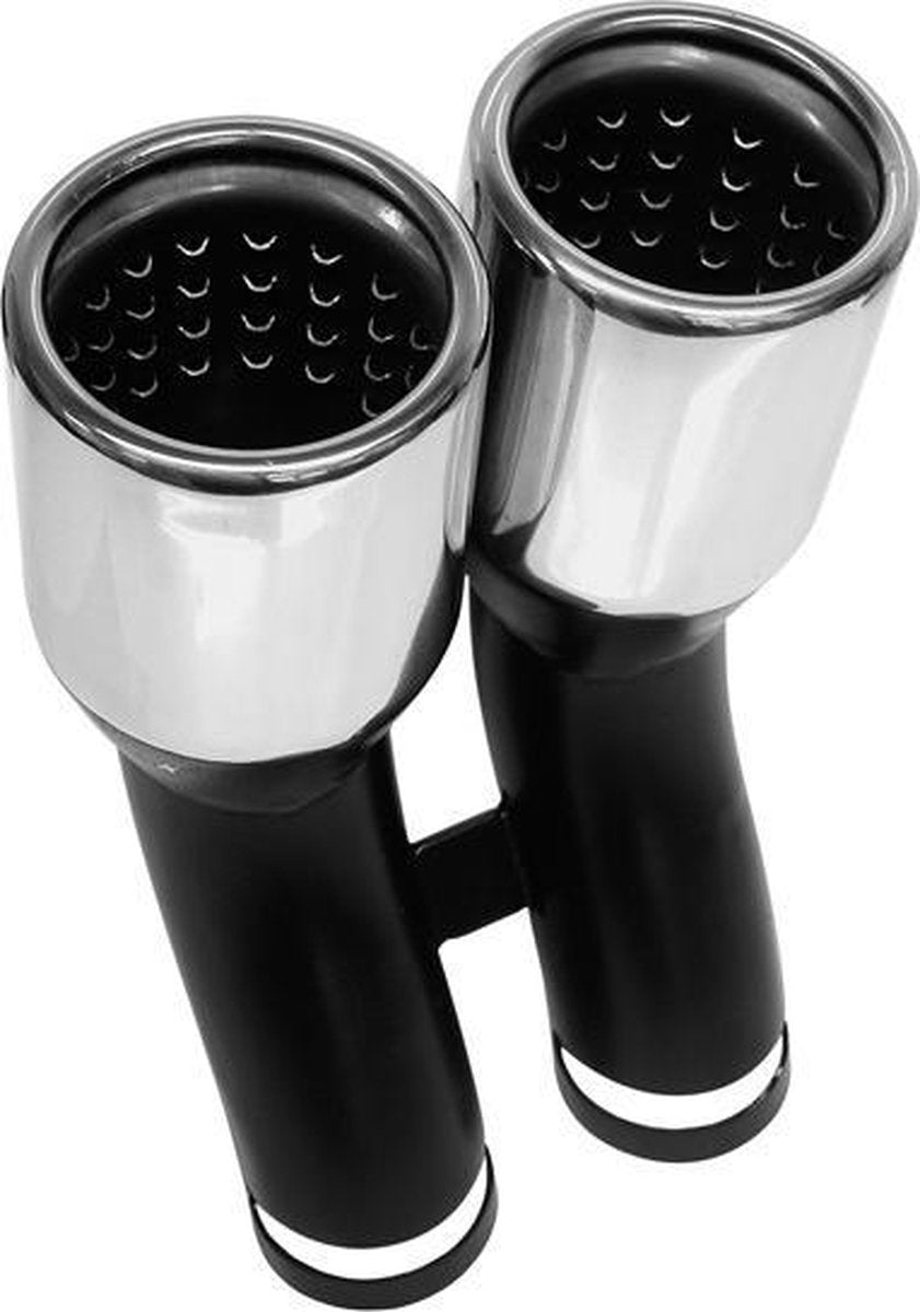 Uitlaatsierstuk inox dubb tot 45mm.