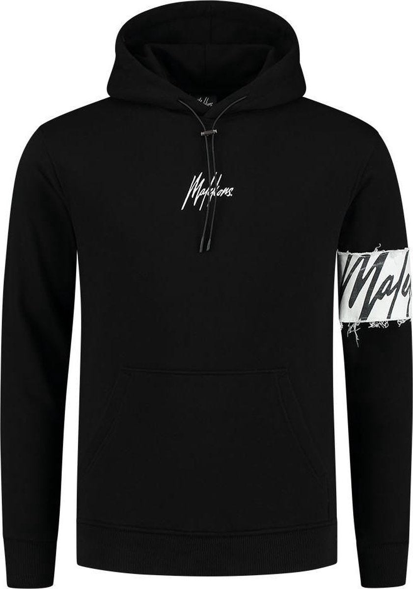 Malelions Captain Hoodie - Black/White - XL