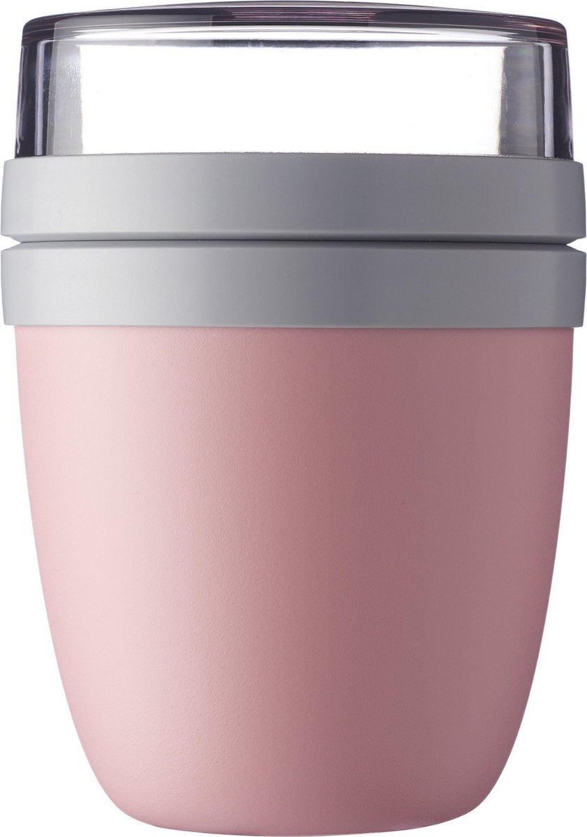 Mepal – Lunchpot Ellipse – Praktische muesli beker to go – Nordic pink – Geschikt voor vriezer