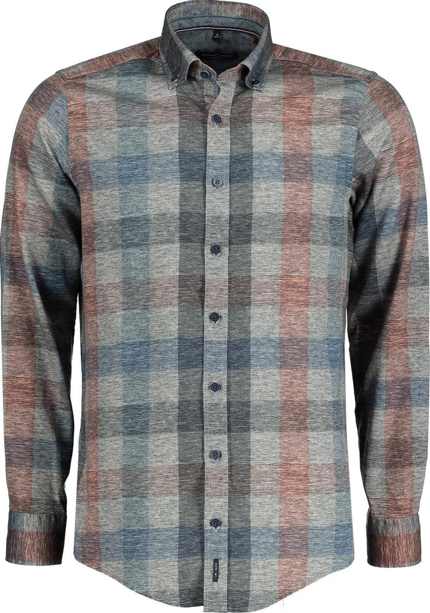 Casa Moda Overhemd - Modern Fit - Grijs - 4XL Grote Maten