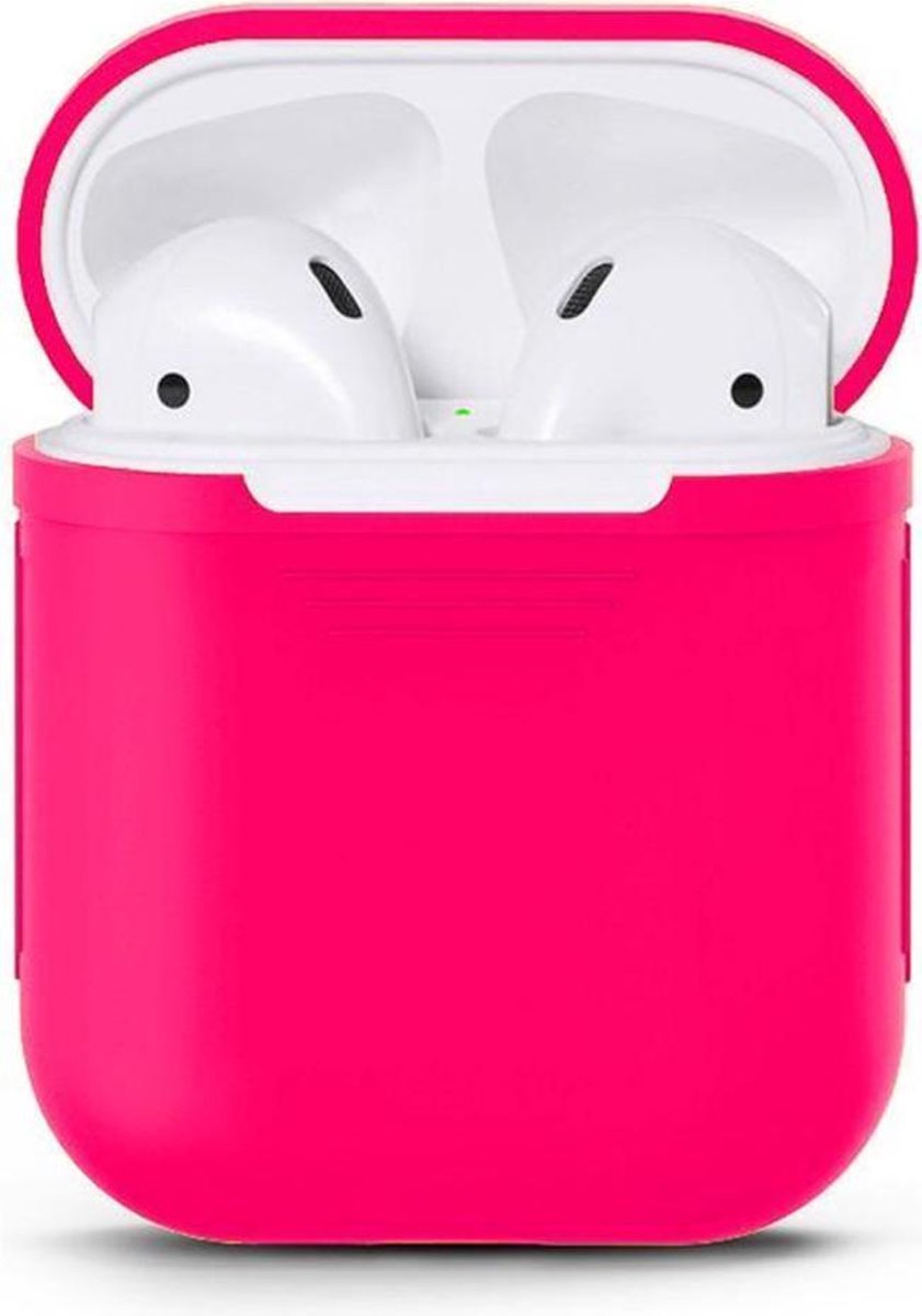 AirPods Hoesje - Siliconen Bescherm Case Hoesje - Roze - Smartphonica