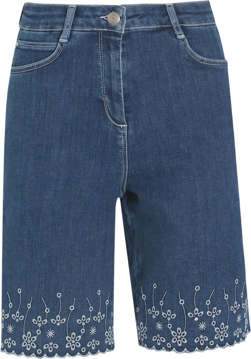 Cassis - Jeansbermuda met borduursels - Denim