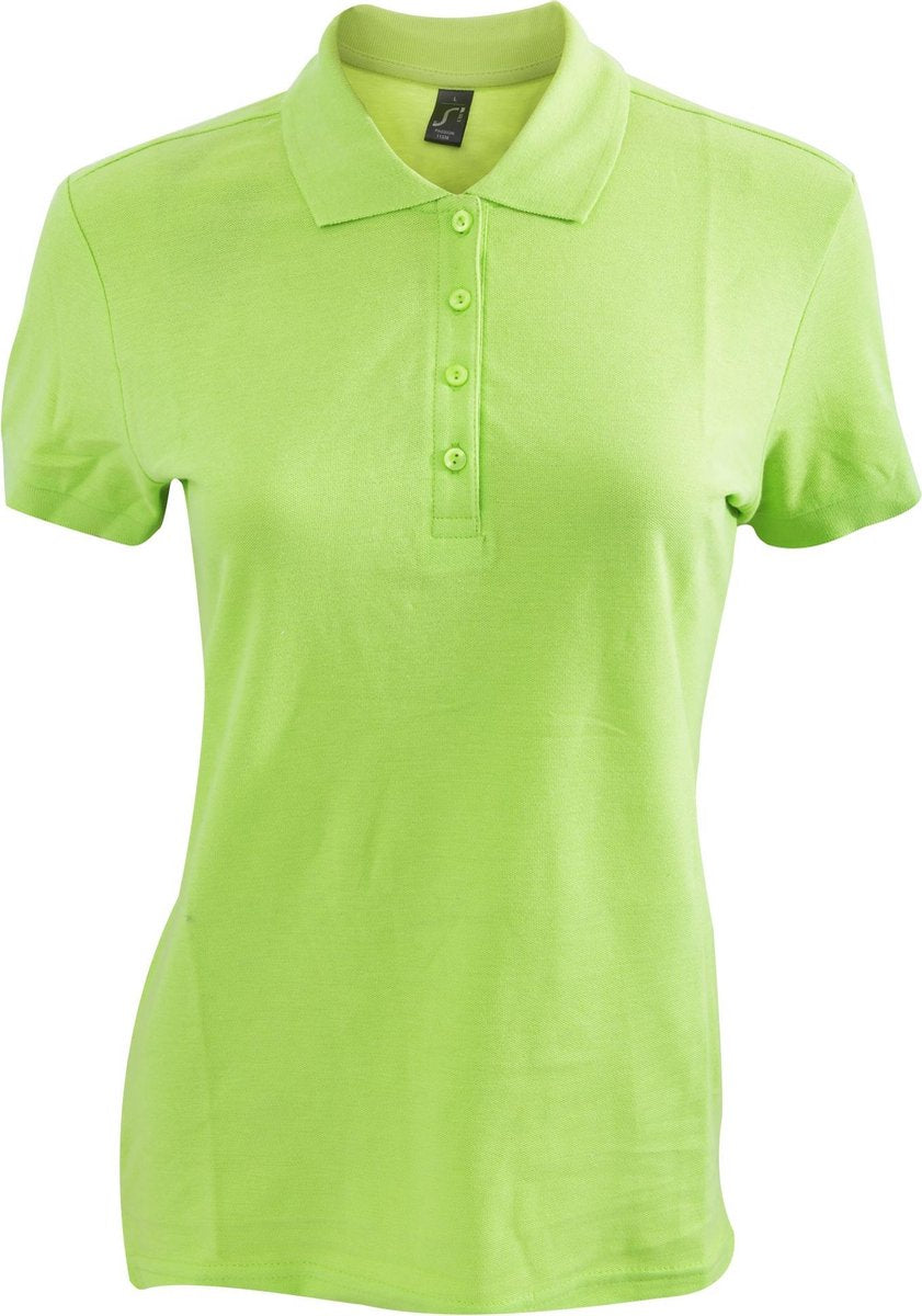 SOLS Dames/dames Passion Pique Poloshirt met korte mouwen (Appelgroen)