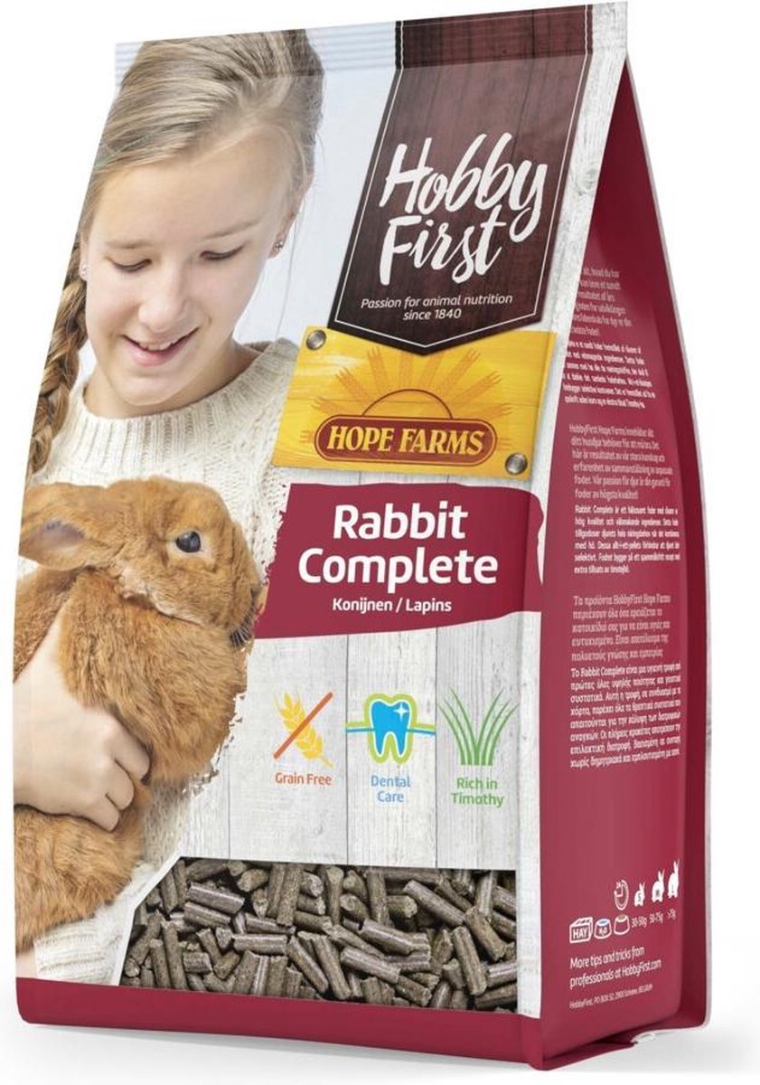 3x Hobby First Hope Farms Konijn Complete 3 kg