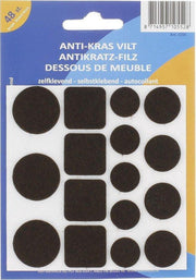 BLOKSTORE - 46-delige zelfklevende antikras viltjes - ZWART