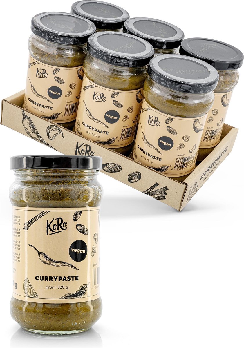 KoRo | Curry pasta groen 6 x 320 g
