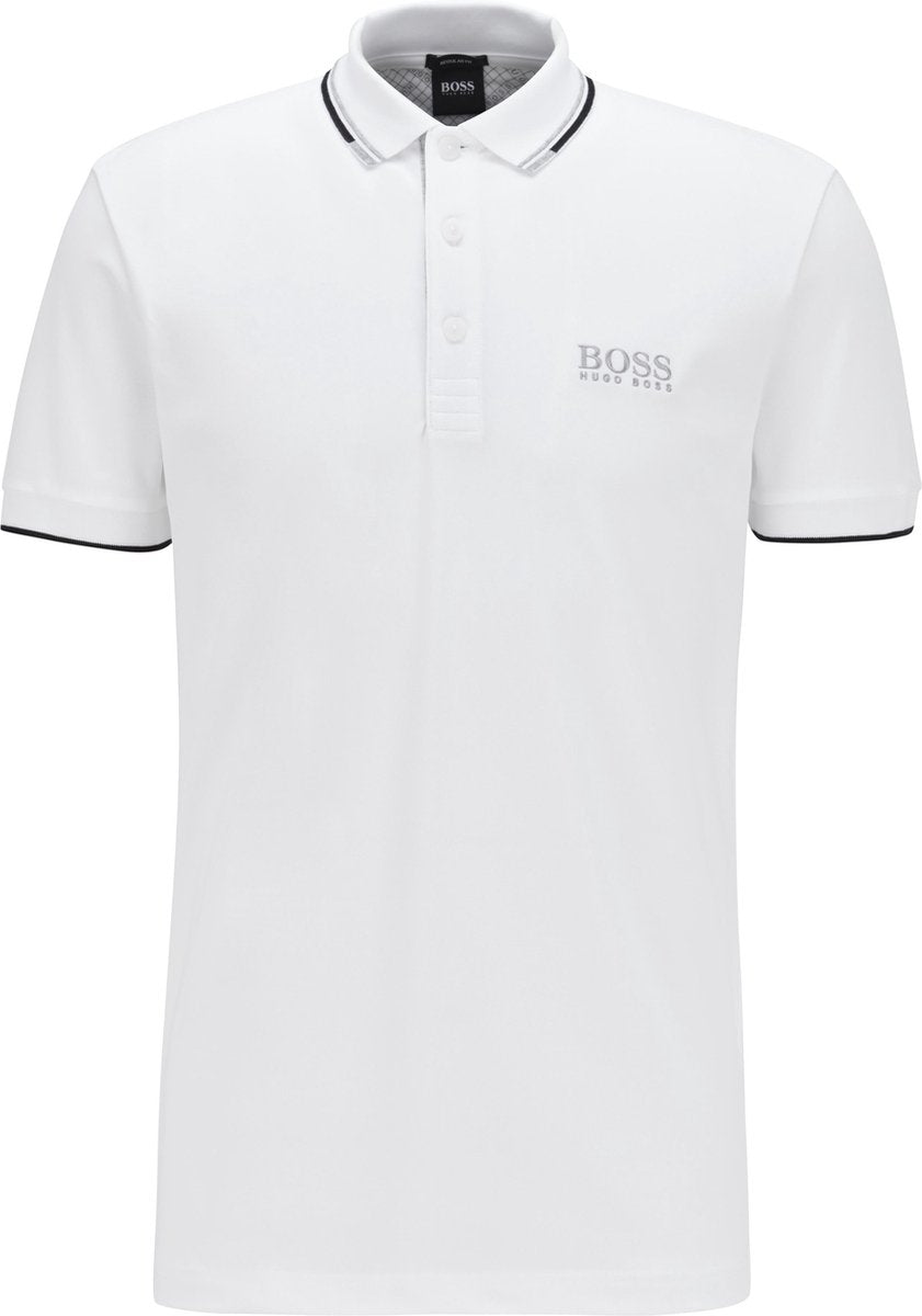 HUGO BOSS Paddy Pro regular fit - stretch heren polo korte mouw - wit (contrast) -  Maat: 3XL