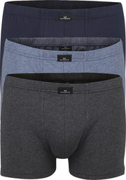 Gotzburg heren boxer 3-pack - blauw en grijs -  Maat: L