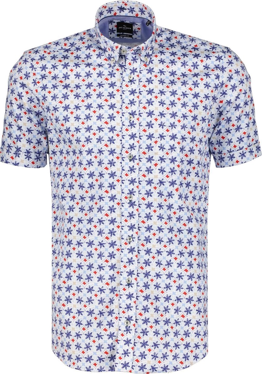 Jac Hensen Overhemd - Modern Fit - Wit - 4XL Grote Maten
