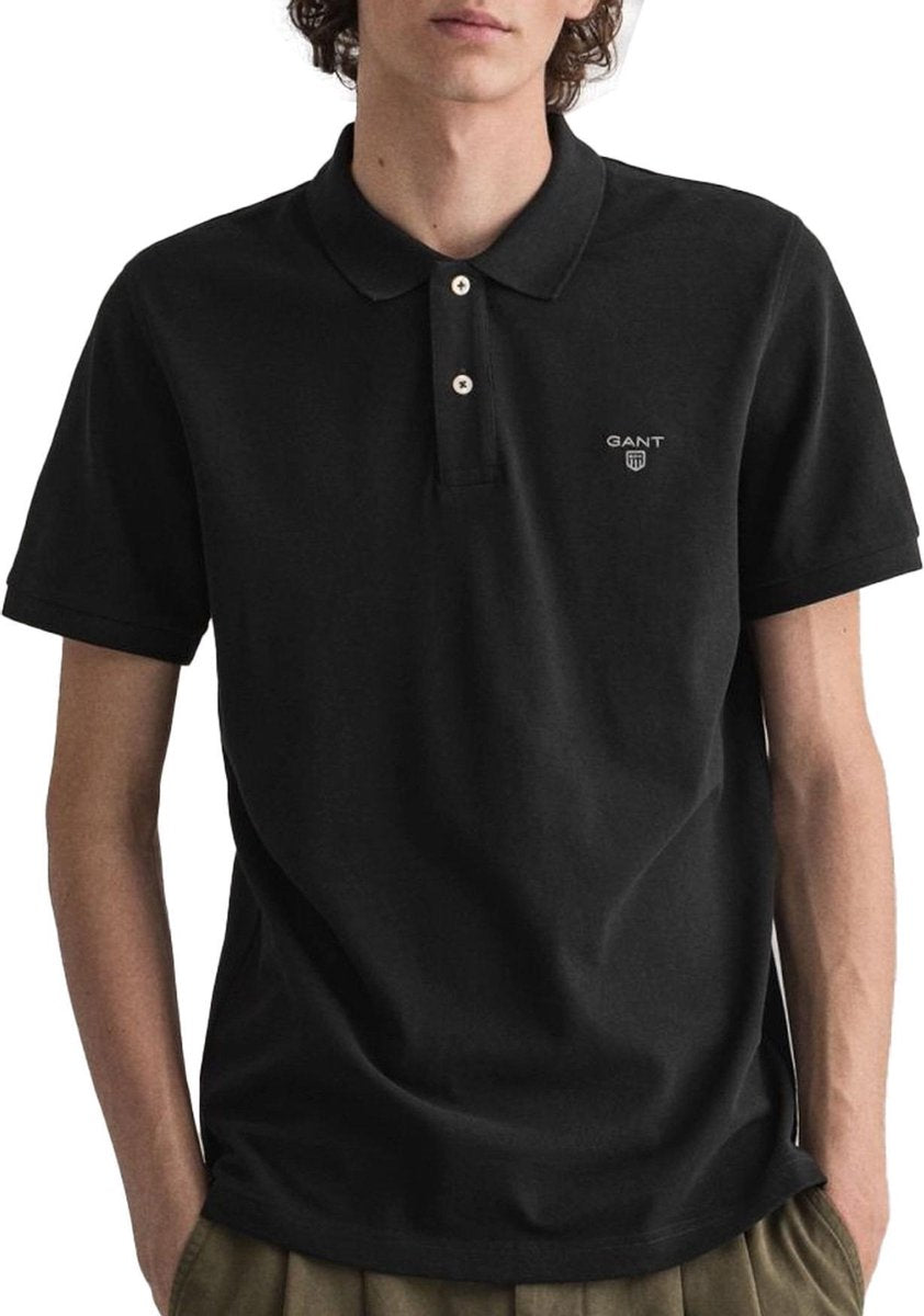 Gant Summer Pique Rugger Poloshirt - Mannen - zwart