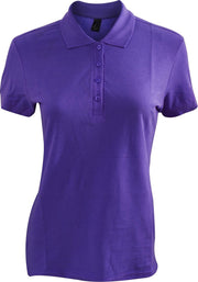 SOLS Dames/dames Passion Pique Poloshirt met korte mouwen (Donkerpaars)